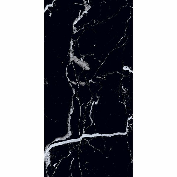 Job Lot Deal: 139 Tiles (25 sq.m) Marquina Black & White Polished Porcelain 30x60cm Wall and Floor Tiles