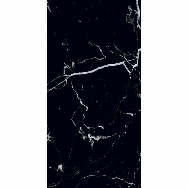 Job Lot Deal: 139 Tiles (25 sq.m) Marquina Black & White Polished Porcelain 30x60cm Wall and Floor Tiles