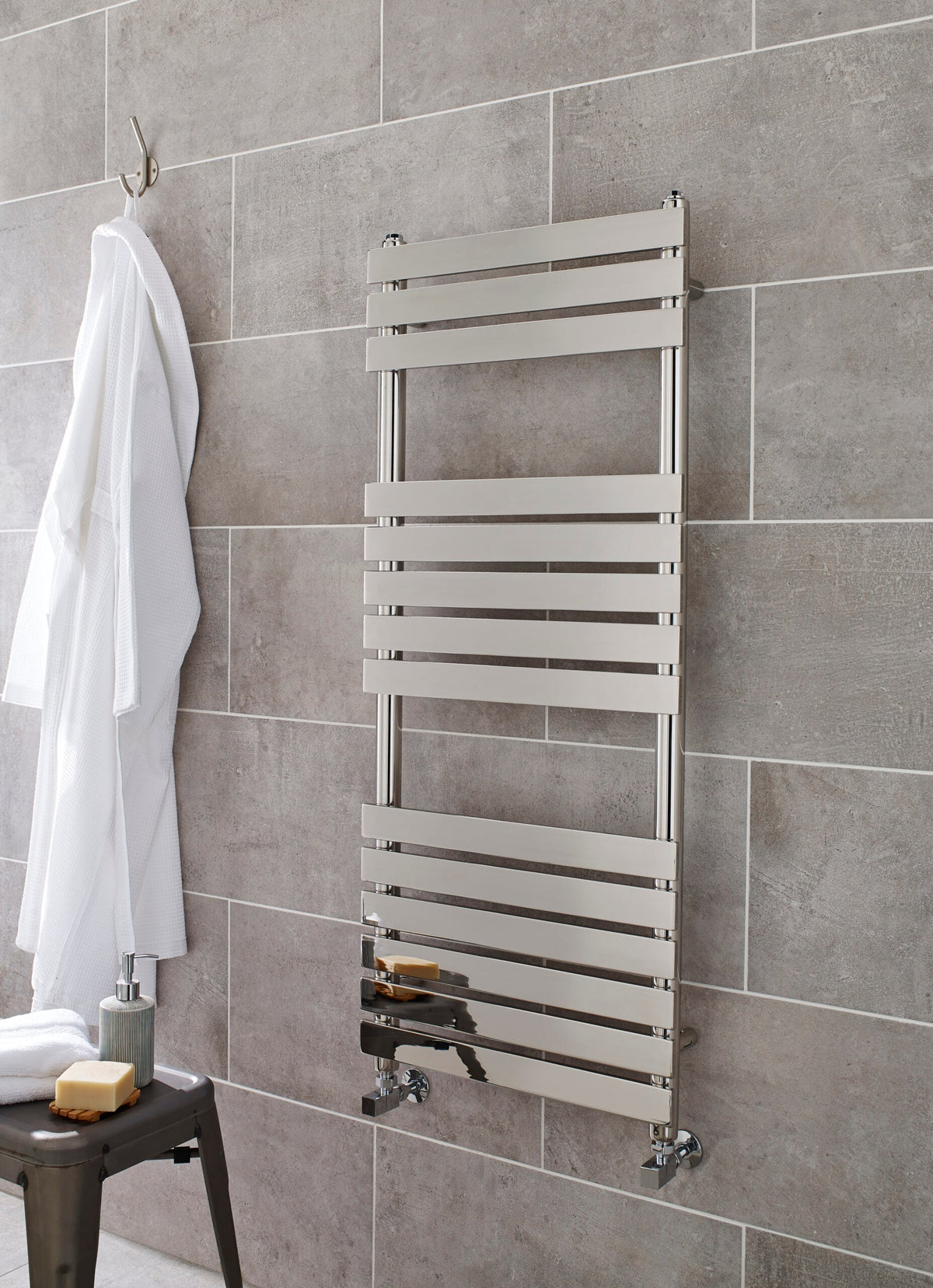 Memora Chrome Designer Heated Towel Rail – 1200x600mm