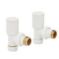 Modern Manual Radiator Valves 15mm (Pair) – White