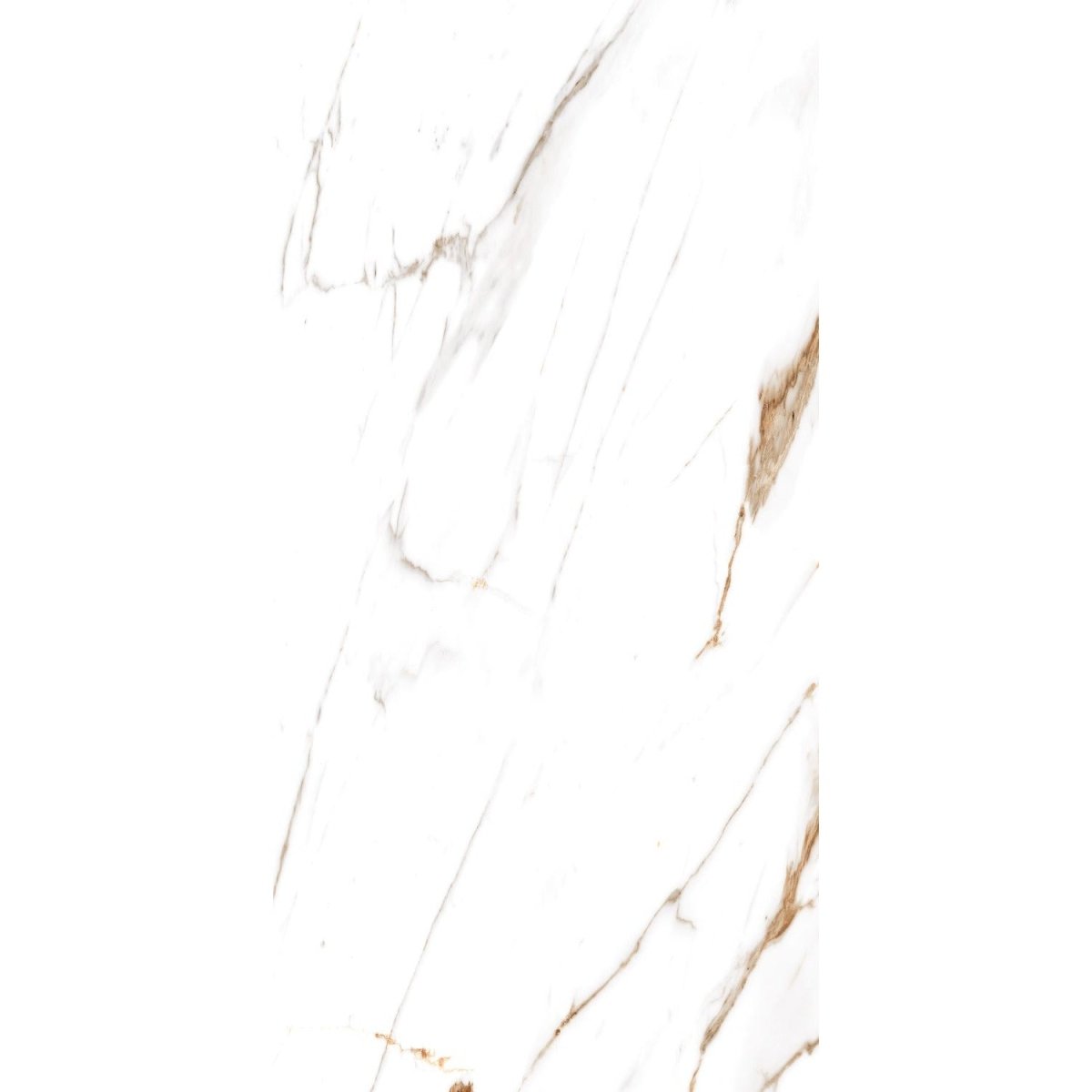 Munich Brown Marble Effect 60x120cm Polished Porcelain Wall and Floor Tile - TILES Paradise