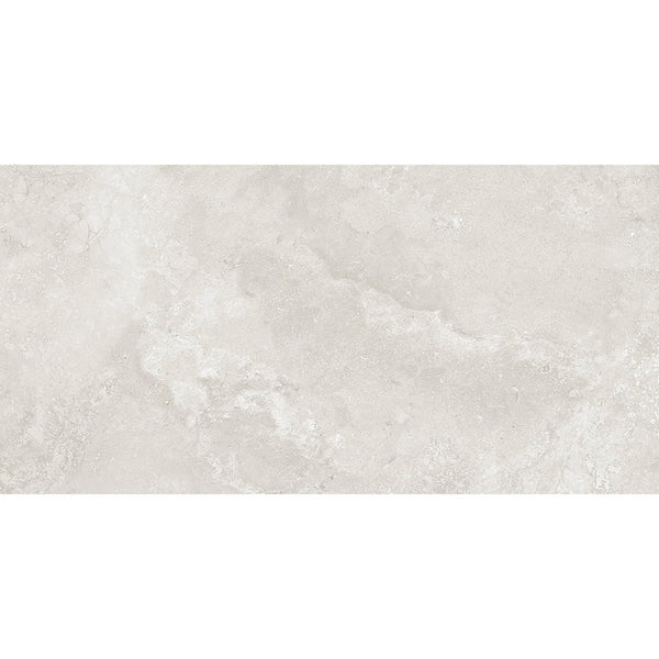Mystical Bianco Travertine Effect Cross Cut Matt Porcelain Wall & Floor Tile 30x60cm
