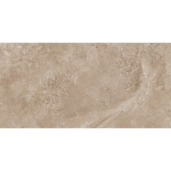 Mystical Camel Travertine Effect Cross Cut Matt Porcelain Wall & Floor Tile 30x60cm