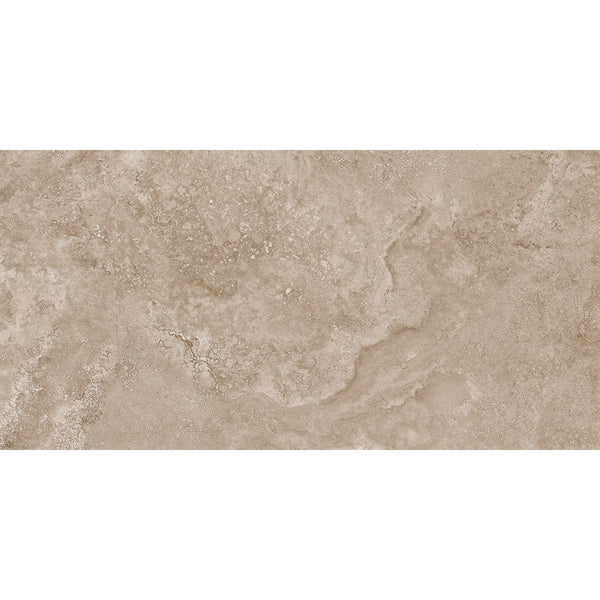 Mystical Camel Travertine Effect Cross Cut Matt Porcelain Wall & Floor Tile 60x120cm - TILES Paradise