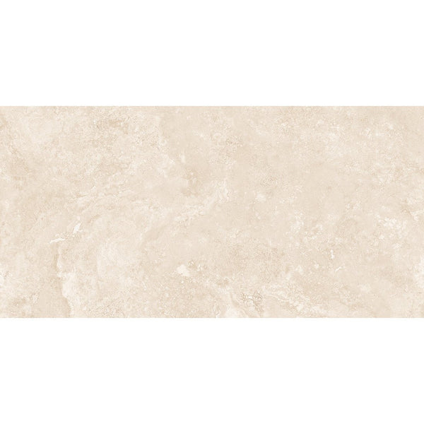 Mystical Crema Travertine Effect Cross Cut Matt Porcelain Wall & Floor Tile 60x120cm - TILES Paradise