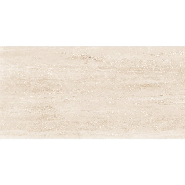 Mystical Crema Travertine Effect Vein Cut Matt Porcelain Wall & Floor Tile 60x120cm - TILES Paradise