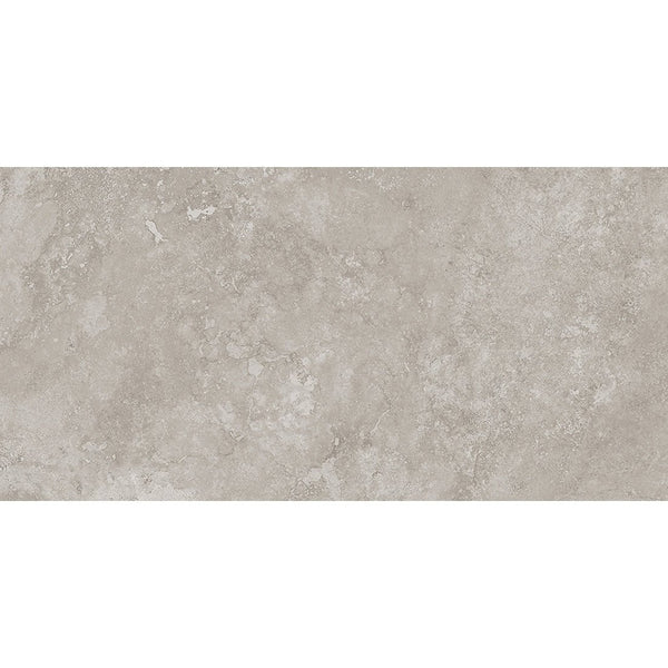 Mystical Gris Travertine Effect Cross Cut Matt Porcelain Wall & Floor Tile 30x60cm