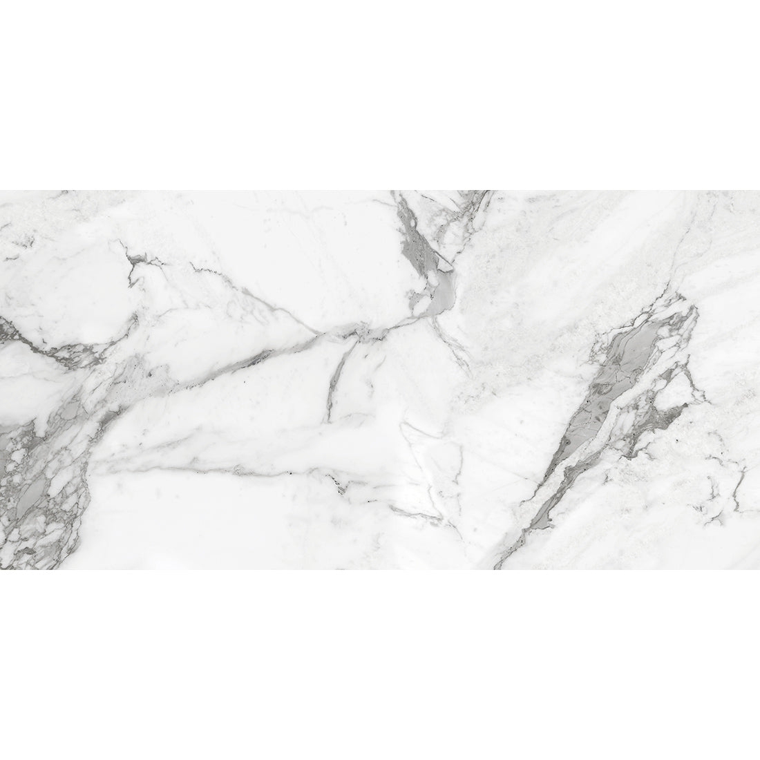 Crystal Grey Marble Effect 60x120cm Matt Antislip Porcelain Wall and Floor Tile