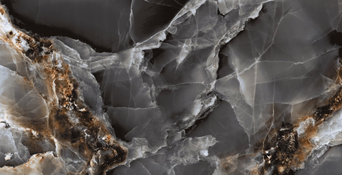 Onyx Black Pulido Polished Porcelain Tile — 60x120cm Wall & Floor Tile - TILES Paradise