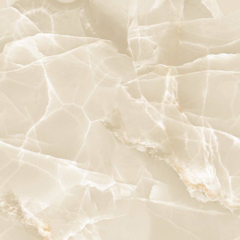 Onyx Cream Marble Effect Polished Porcelain 60x120cm Wall and Floor Tile - TILES Paradise