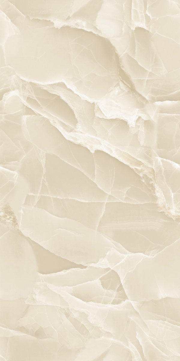 Onyx Cream Marble Effect Polished Porcelain 60x120cm Wall and Floor Tile - TILES Paradise