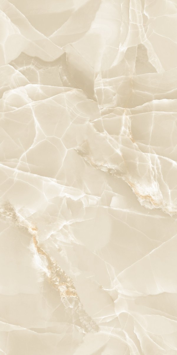Onyx Cream Marble Effect Polished Porcelain 60x120cm Wall and Floor Tile - TILES Paradise