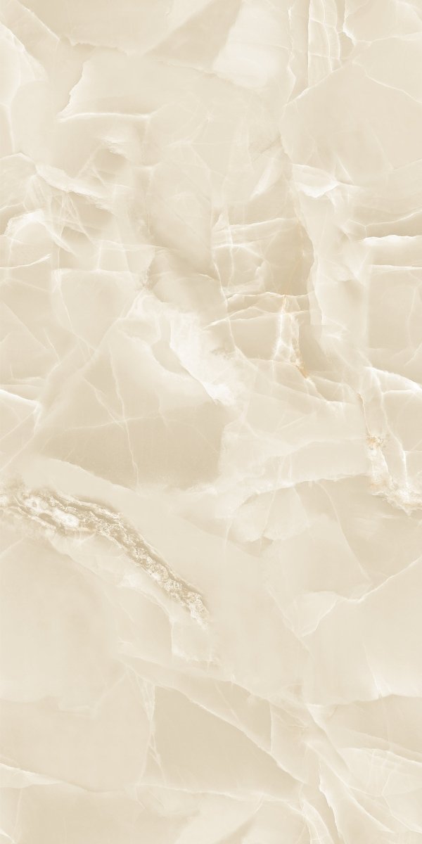 Onyx Cream Marble Effect Polished Porcelain 60x120cm Wall and Floor Tile - TILES Paradise