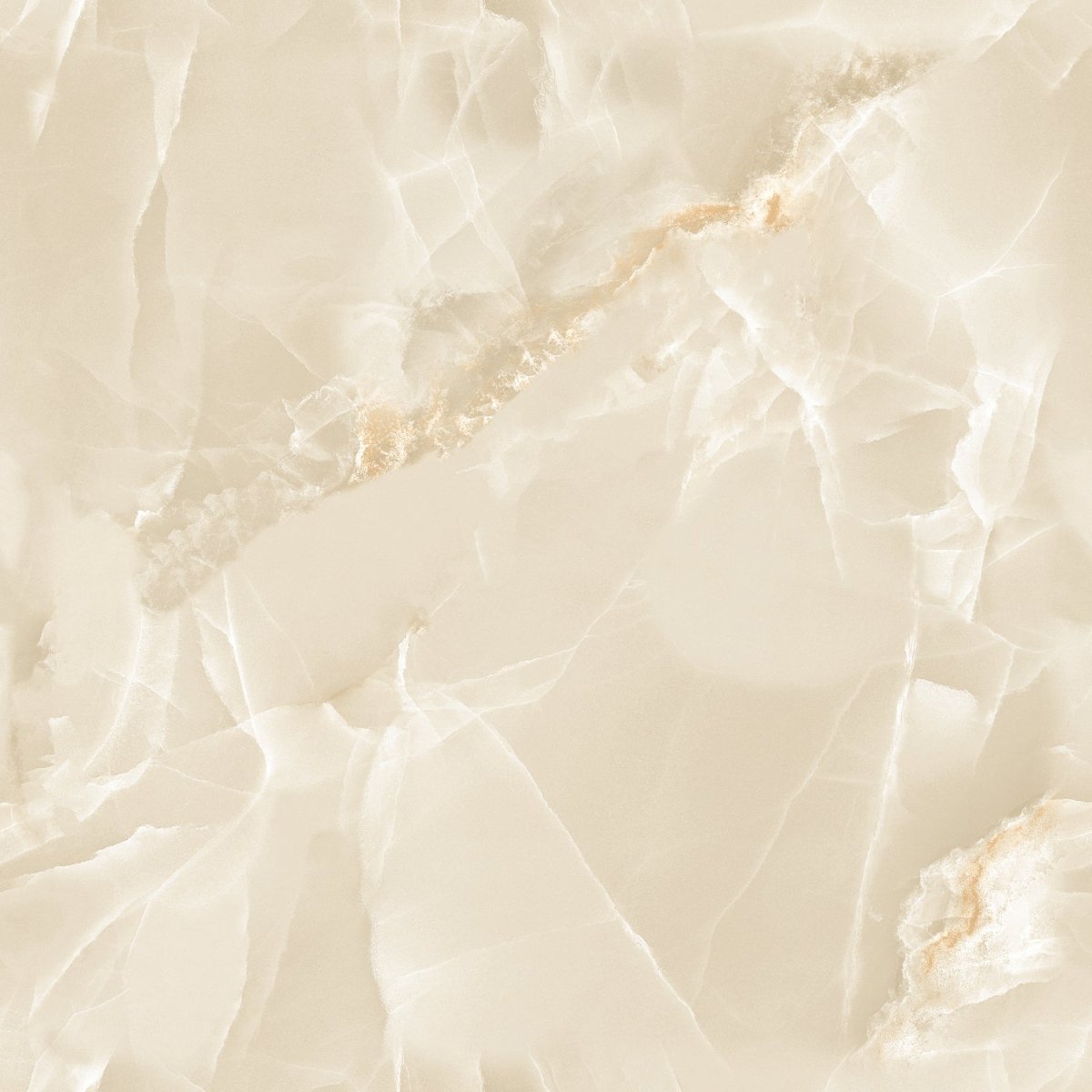 Onyx Cream Marble Effect Polished Porcelain 60x60cm Wall and Floor Tile - TILES Paradise