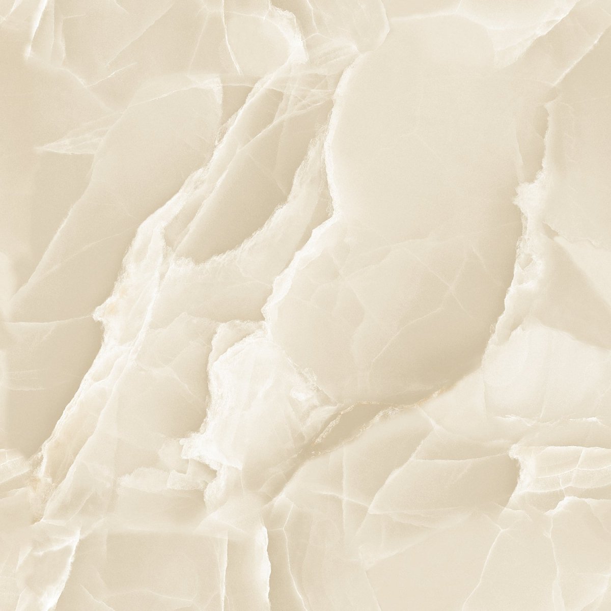 Onyx Cream Marble Effect Polished Porcelain 60x60cm Wall and Floor Tile - TILES Paradise