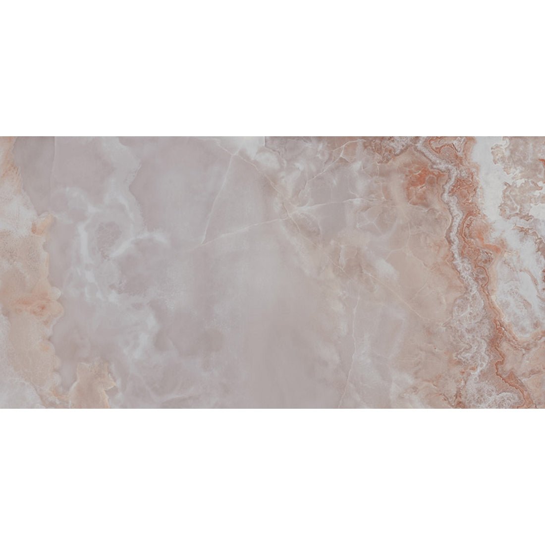 Onyx Oasis Pink 60x120cm Polished Porcelain Wall & Floor Tile - TILES Paradise
