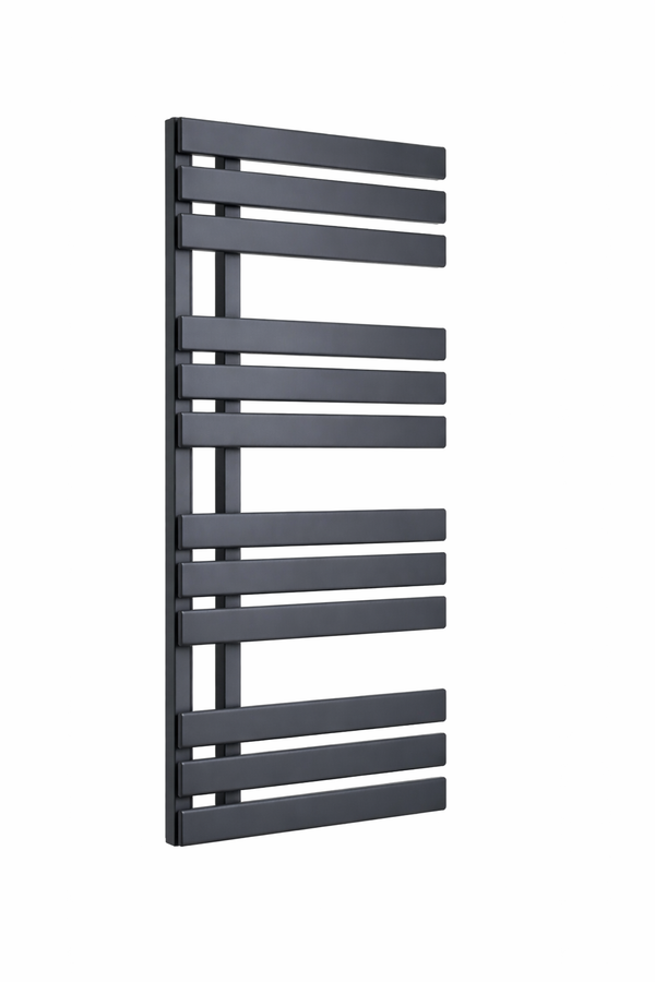 Orenza 1180x500mm Textured Grey Flat Panel Heated Towel Rail