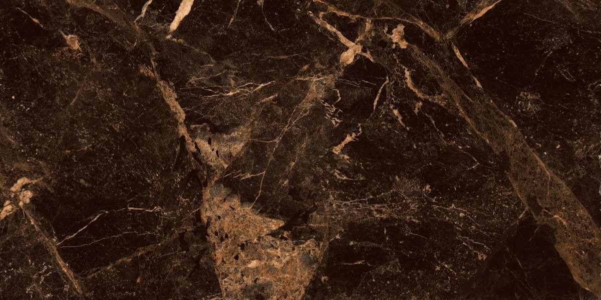 Palazzo Black & Gold Marble Effect Polished Porcelain Tile — 60x120cm Wall & Floor Tile - TILES Paradise