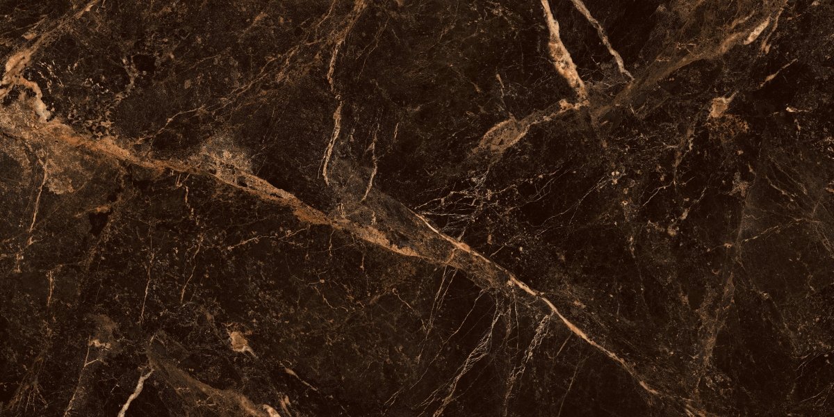 Palazzo Black & Gold Marble Effect Polished Porcelain Tile — 60x120cm Wall & Floor Tile - TILES Paradise