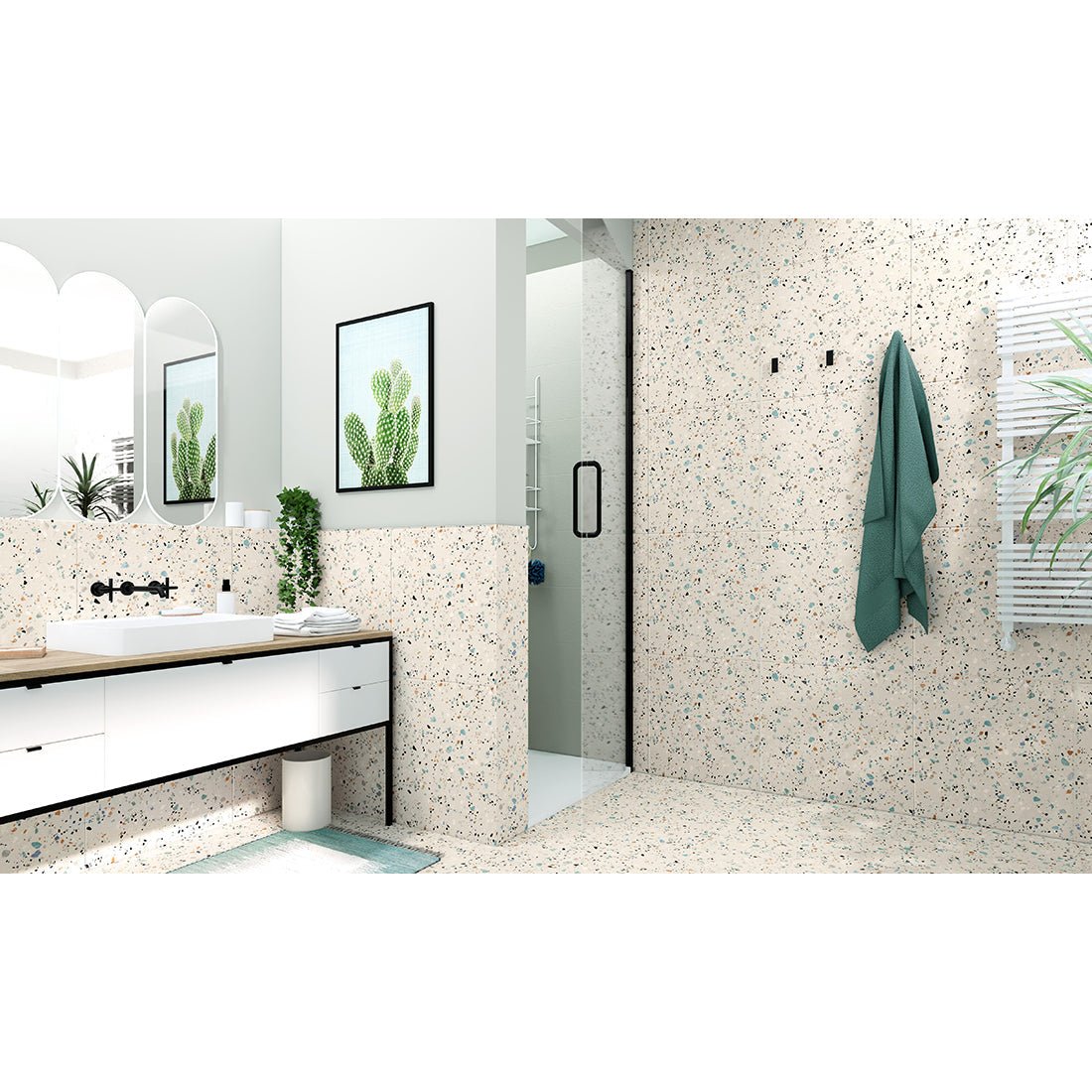 Pallet Deal: 120 Tiles (43 sq.m) Gobi Terrazzo 60x60cm Nude Matt Wall and Floor Tile - TILES Paradise