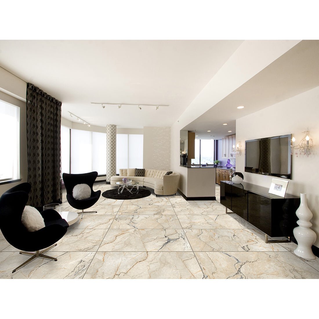 Pallet Deal: 144 Tiles (52 sq.m) Sylvan Beige Marble Essence 60x60cm Matt Anti - Slip Porcelain Wall & Floor Tile - TILES Paradise