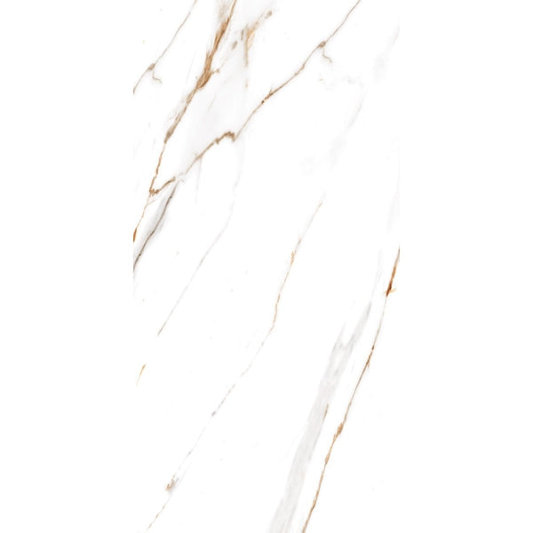 Pallet Deal: (15 sq.m) - Calcatta Brown & White Gloss Porcelain 60x120cm Tiles for Kitchen & Bathroom