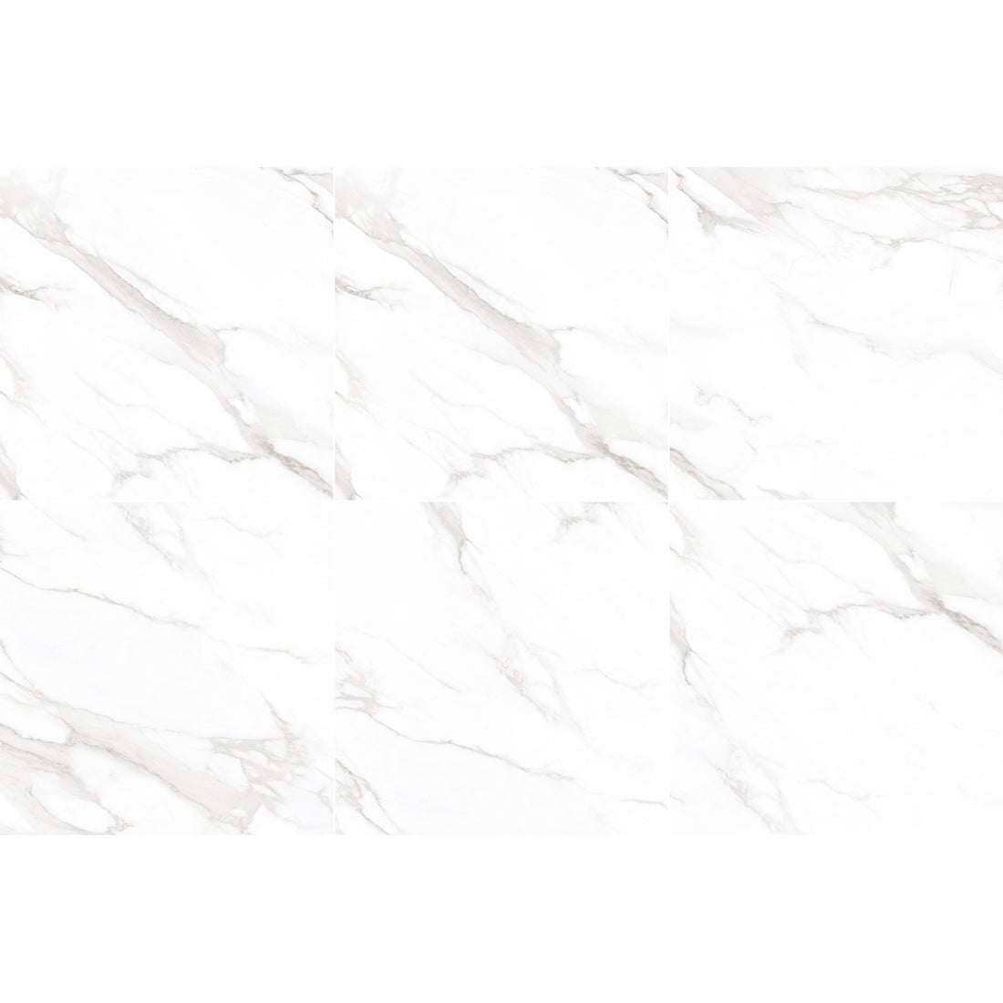 Pallet Deal: 160 Tiles (57 sq.m) Statuario Mercury Grey Marble Effect Matt Anti - Slip 60x60cm Porcelain Wall & Floor Tile - TILES Paradise