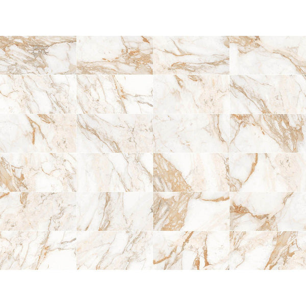 Pallet Deal: 340 Tiles (61 sq.m) Icon Gold 30x60cm White Polished Porcelain Kitchen Bathroom Wall Floor Tiles