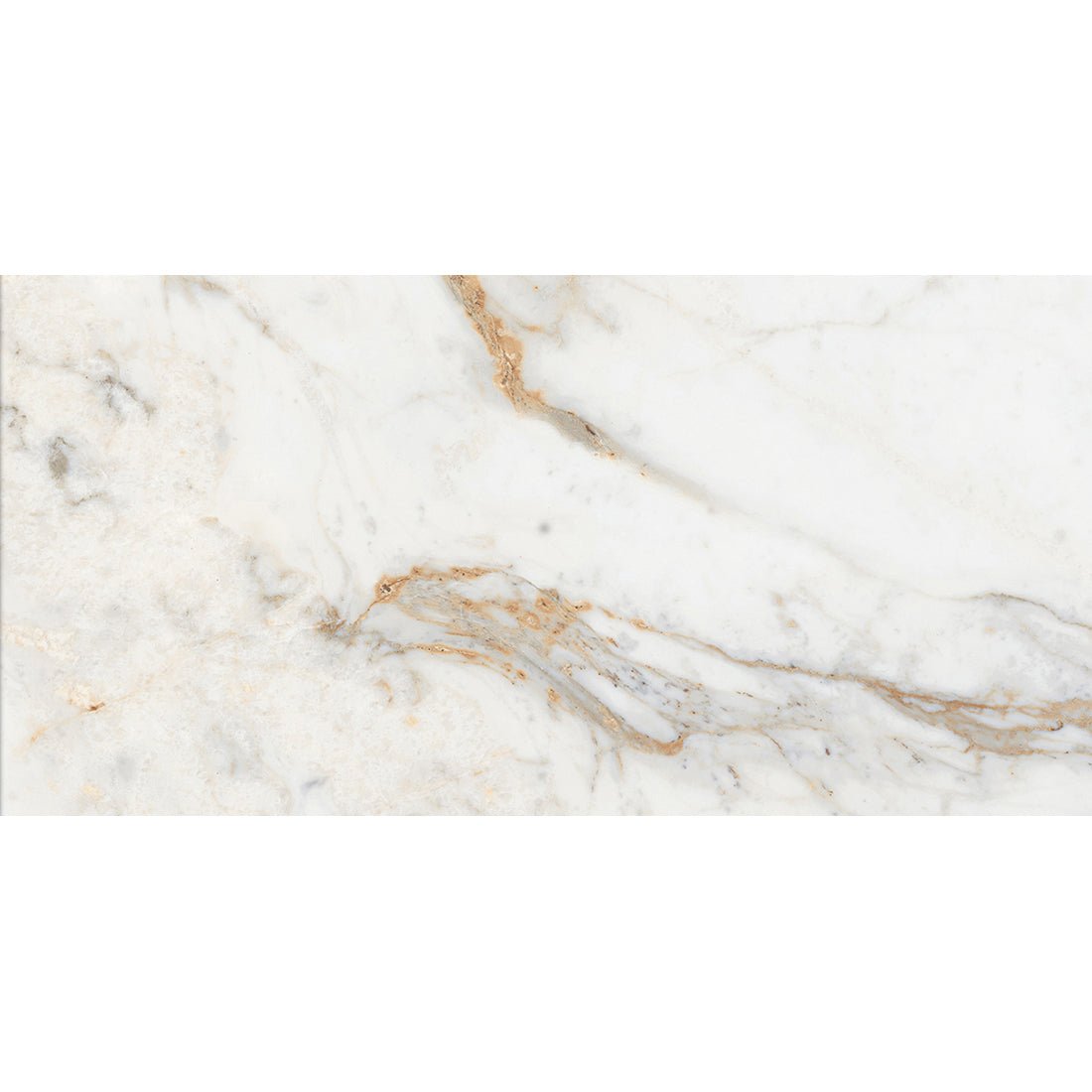 Pallet Deal: 340 Tiles (61 sq.m) Icon Gold 30x60cm White Polished Porcelain Kitchen Bathroom Wall Floor Tiles - TILES Paradise