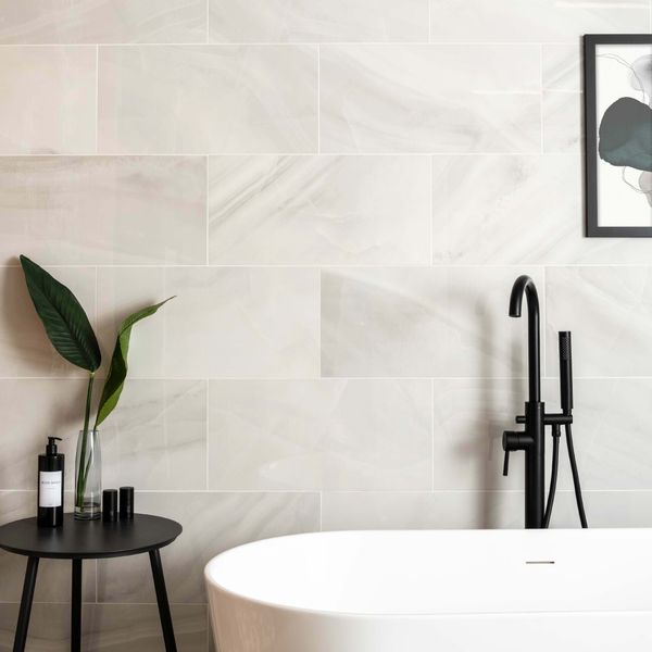Pamesa Spain Rodas Smerato White Polished 30x60cm Porcelain Wall and Floor Tile - TILES Paradise