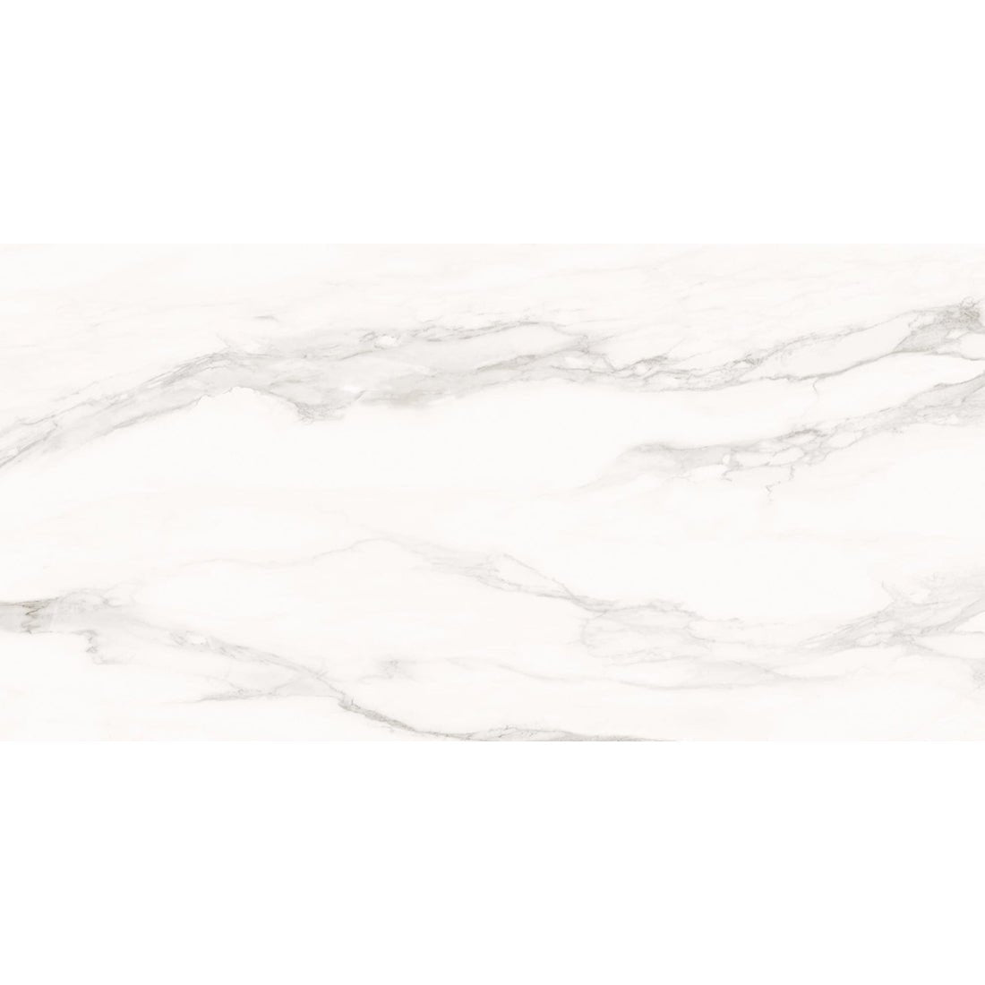 Pantheon Carrara White Marble Effect Matt Porcelain Wall & Floor Tile 60x120cm - TILES Paradise