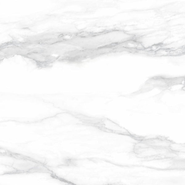 Pantheon Carrara White Marble Effect Polished Porcelain Wall & Floor Tile 60x60cm