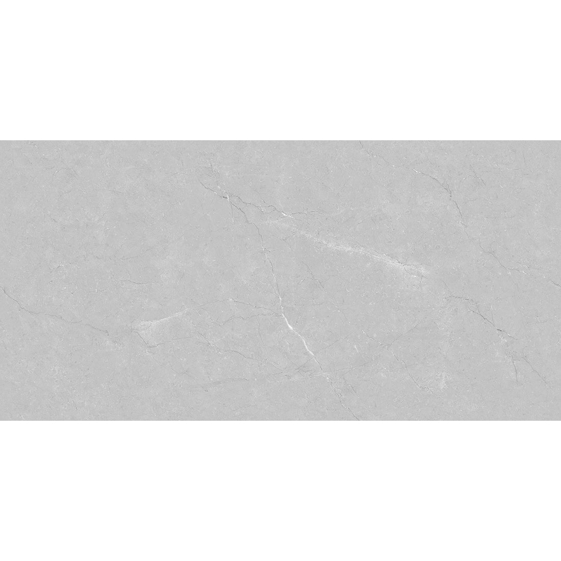 Perlato Grey Marble Effect Polished Porcelain Tile 60x120cm