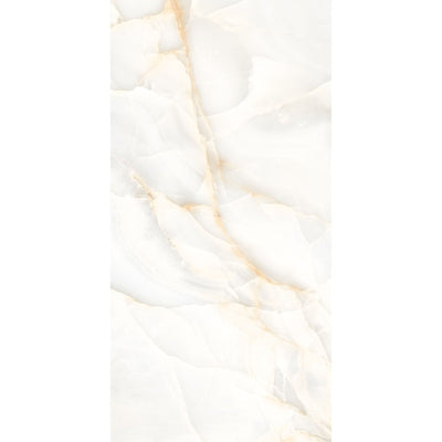 Persian Onyx Gold White Glossy Porcelain Tiles 60x120cm Wall & Floor Tile - TILES Paradise