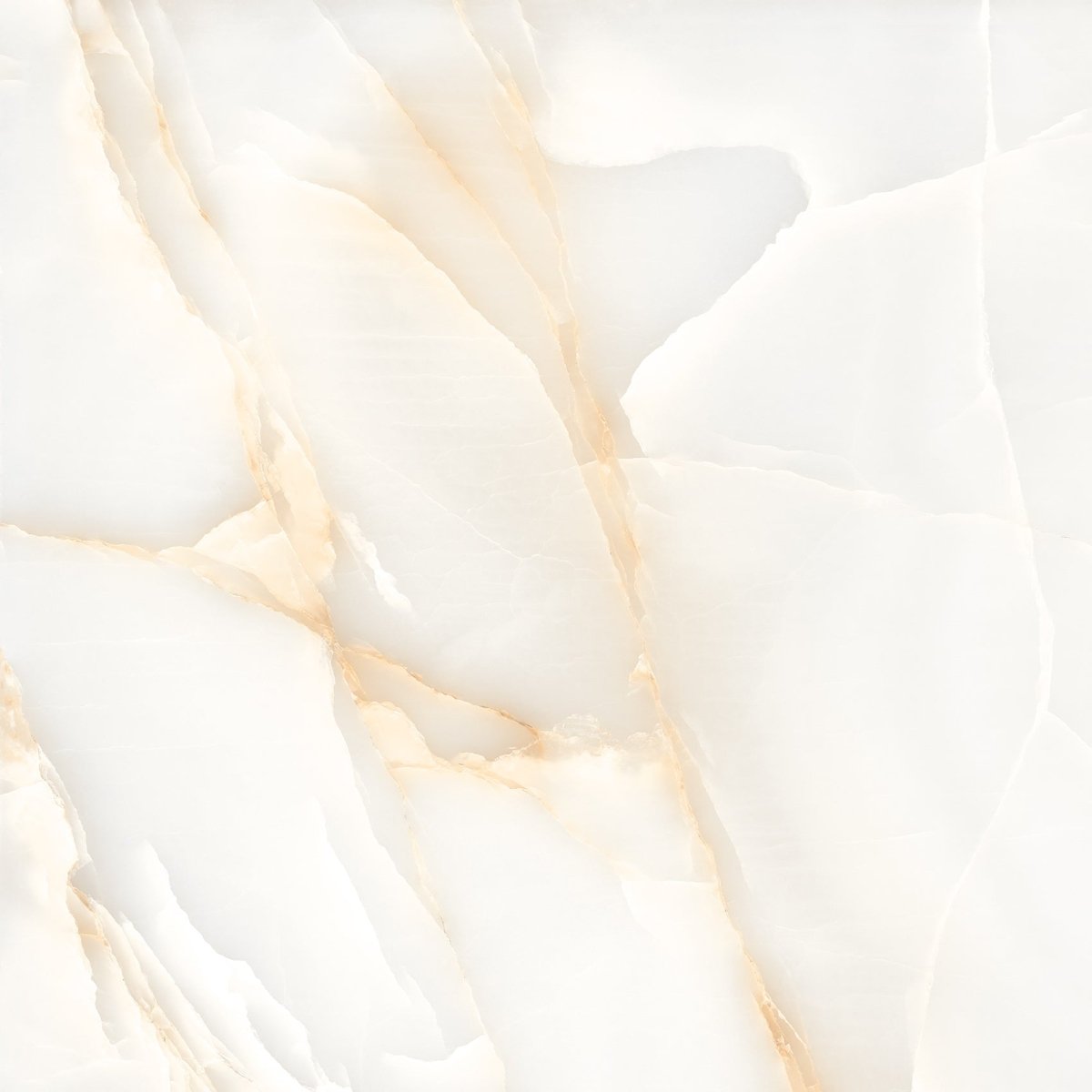 Persian Onyx Gold White Glossy Porcelain Tiles 60x60cm Wall & Floor Tile - TILES Paradise