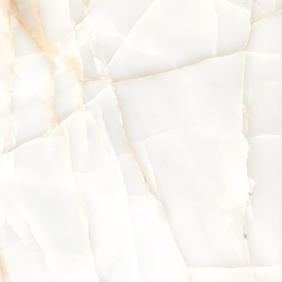 Persian Onyx Gold White Glossy Porcelain Tiles 60x60cm Wall & Floor Tile - TILES Paradise