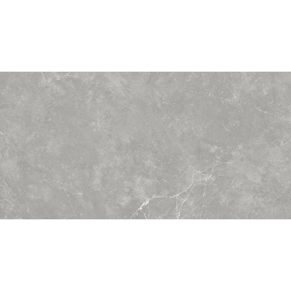 Pietra Lagos Grey Stone Effect Polished Porcelain Wall & Floor Tile 60x120cm