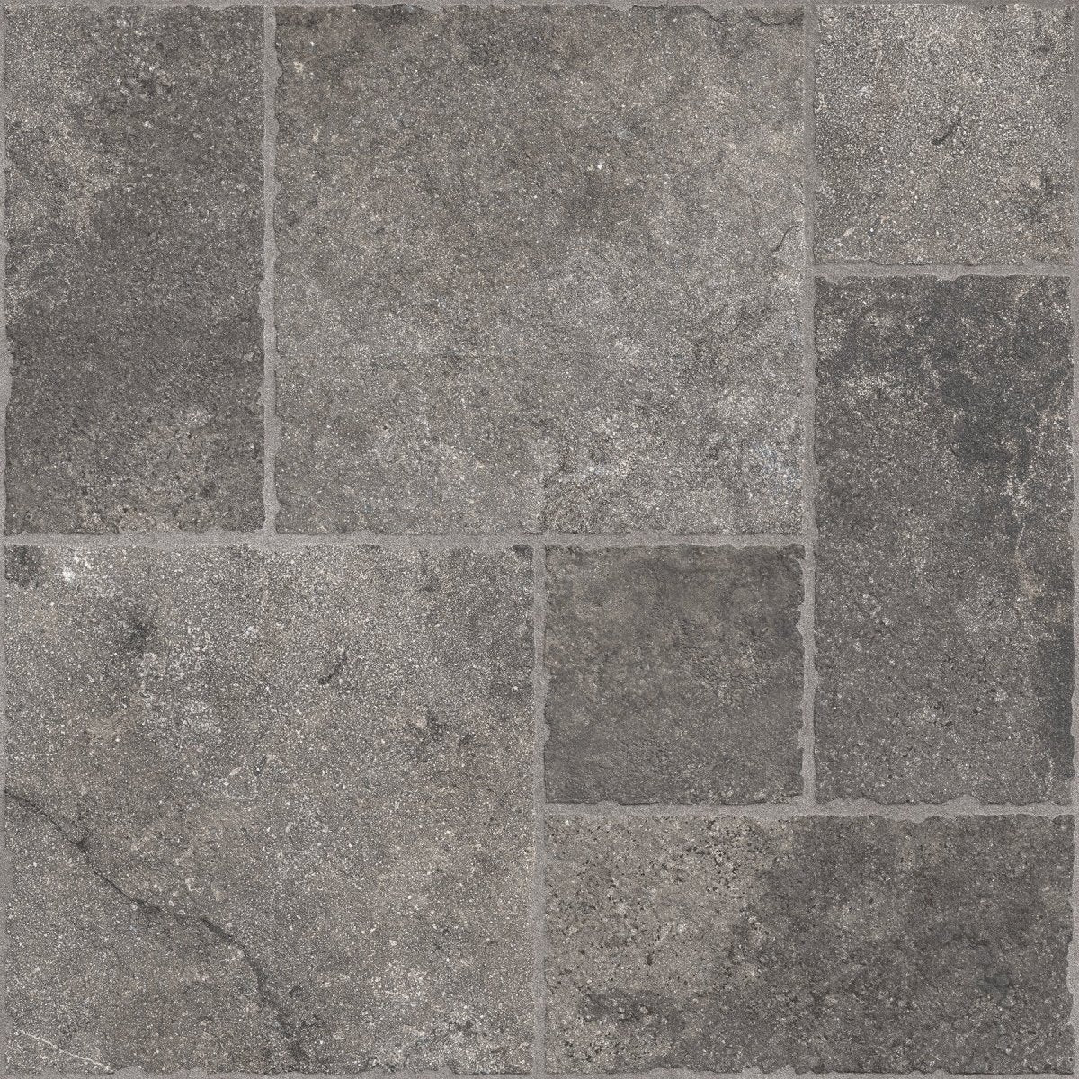Portland Black Flagstone Effect Matt Full Body Porcelain 60x60cm Wall & Floor Tile - TILES Paradise
