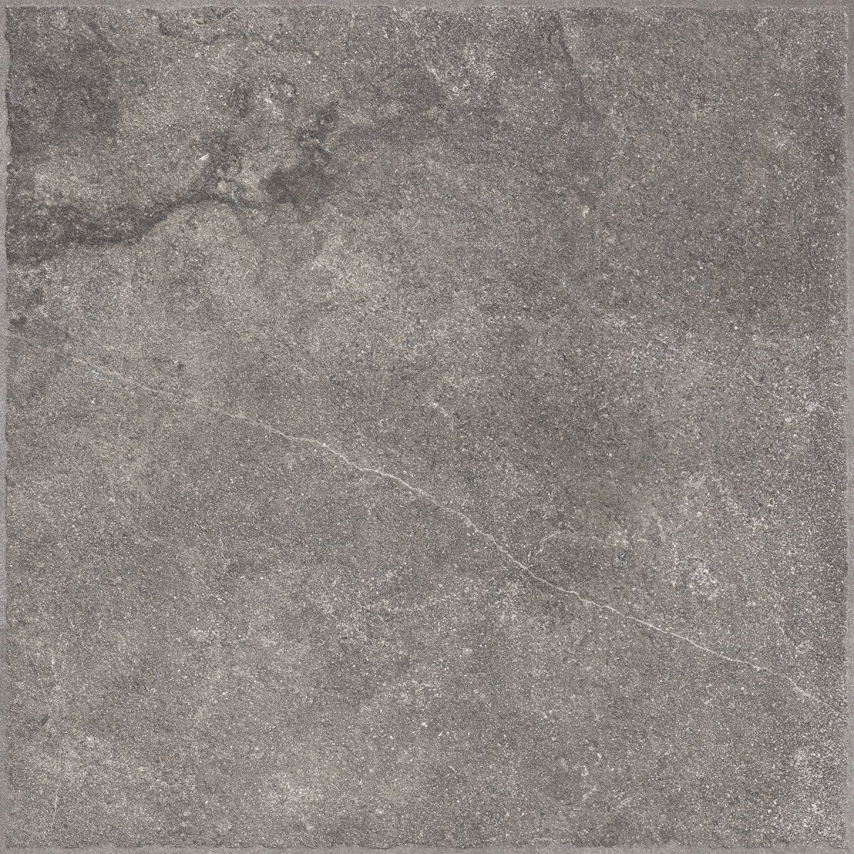 Portland Black Stone Effect Matt Full Body Porcelain 60x60cm Wall & Floor Tile - TILES Paradise
