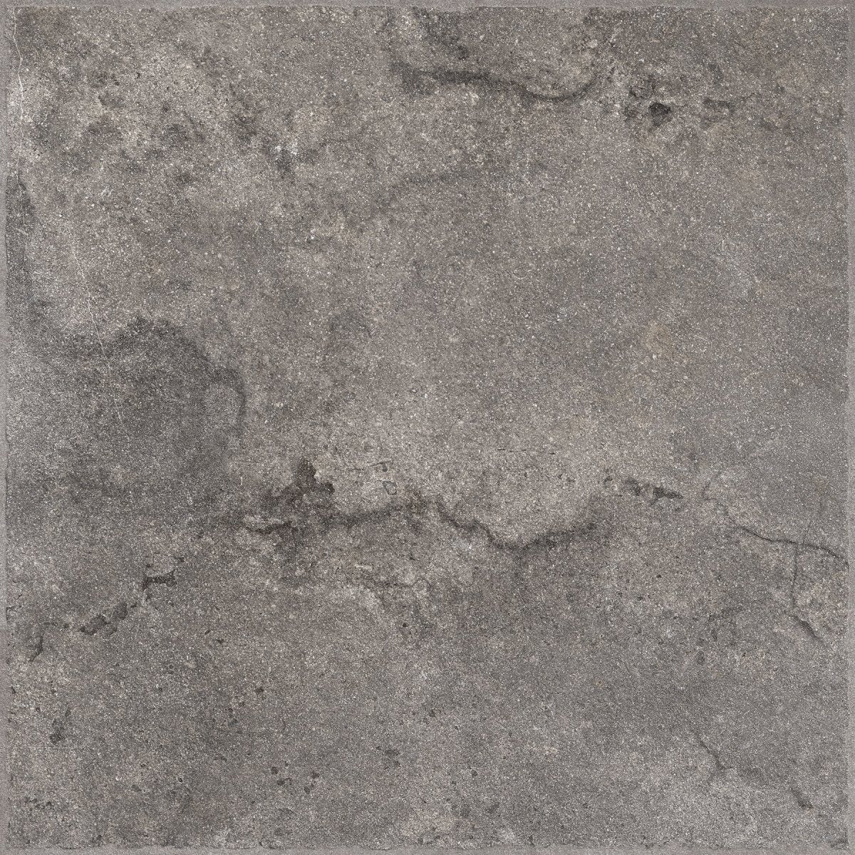 Portland Black Stone Effect Matt Full Body Porcelain 60x60cm Wall & Floor Tile - TILES Paradise