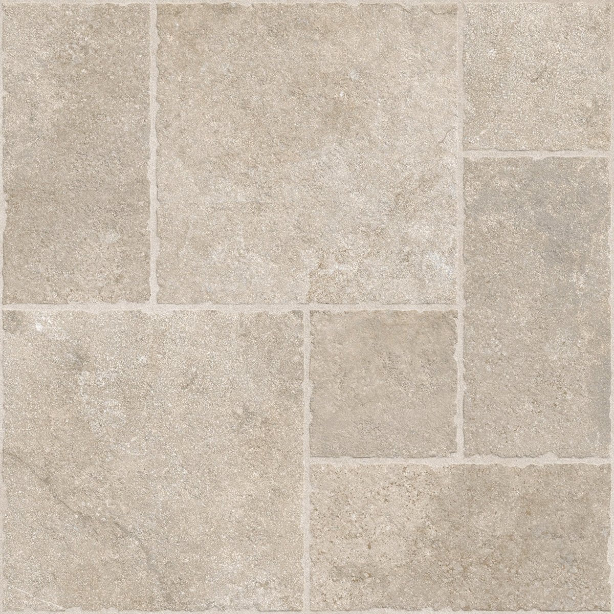 Portland Cream Flagstone Effect Matt Full Body Porcelain 60x60cm Wall & Floor Tile - TILES Paradise