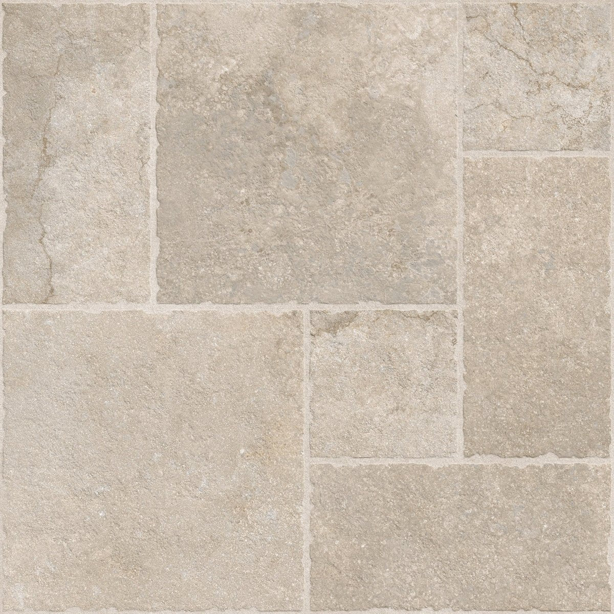 Portland Cream Flagstone Effect Matt Full Body Porcelain 60x60cm Wall & Floor Tile - TILES Paradise