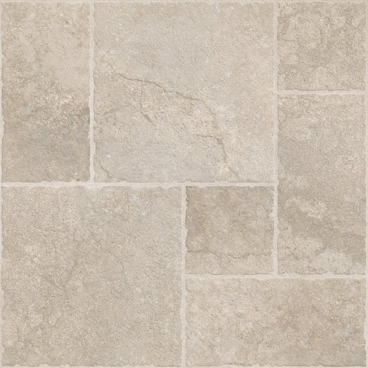 Portland Cream Flagstone Effect Matt Full Body Porcelain 60x60cm Wall & Floor Tile - TILES Paradise