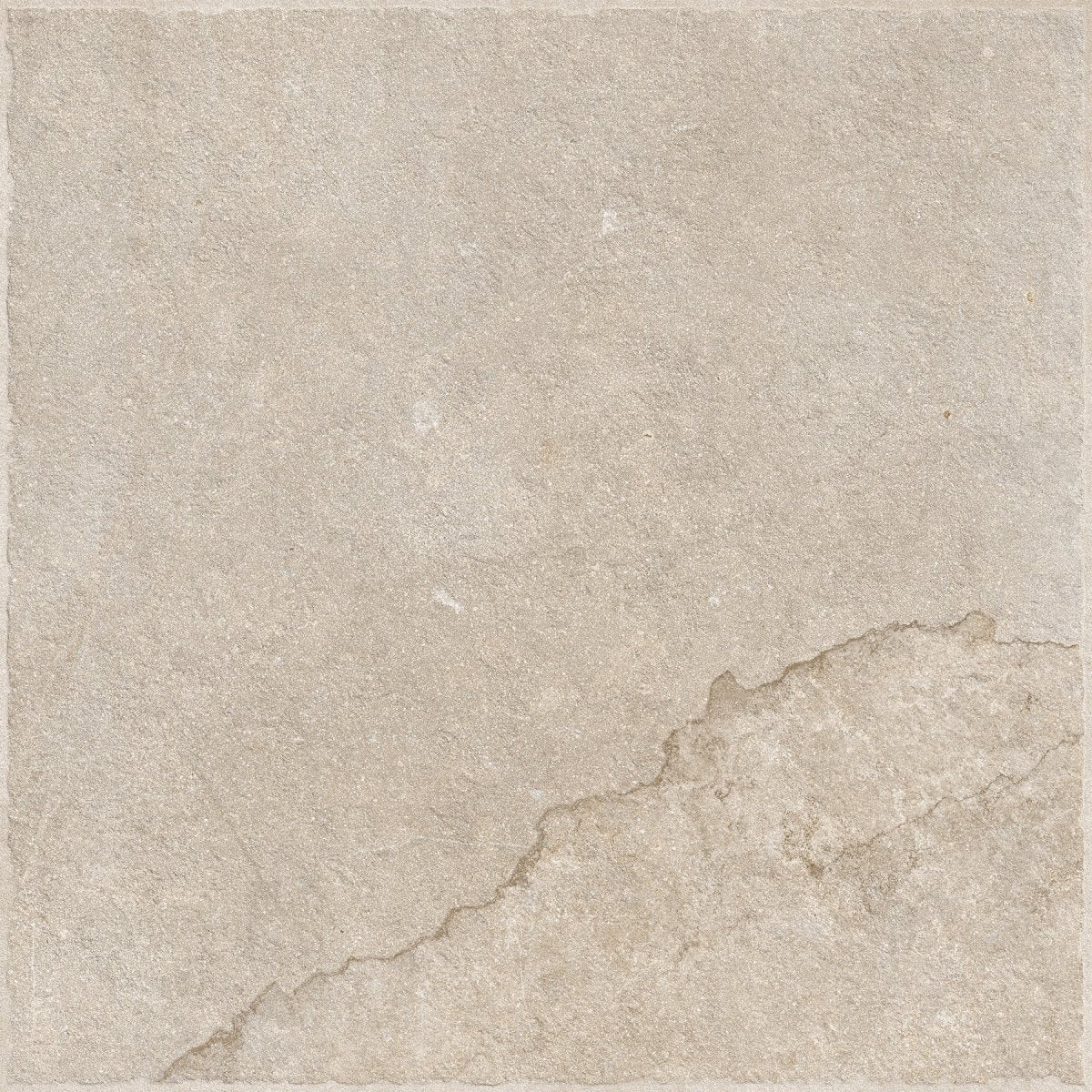 Portland Cream Stone Effect Matt Full Body Porcelain 60x60cm Wall & Floor Tile - TILES Paradise