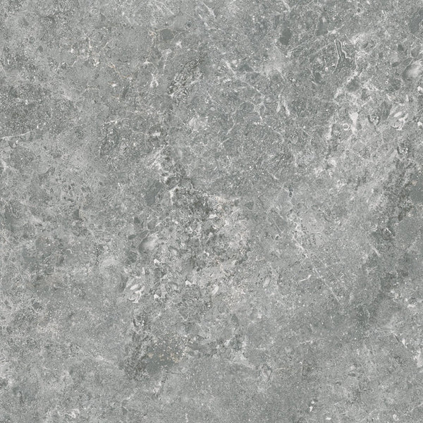 Portland Silver Stone Effect Matt Porcelain Wall & Floor Tile 60x60cm R10