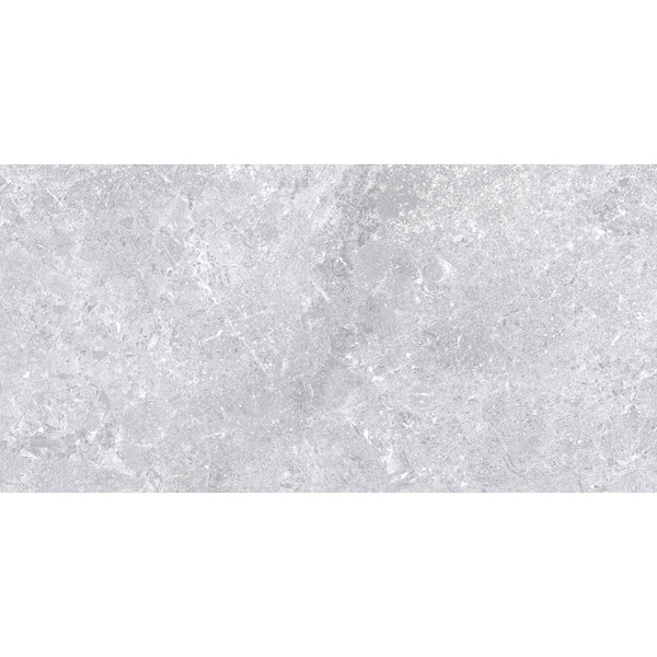 Portland White Stone Effect Matt Porcelain Wall & Floor Tile 30x60cm R10
