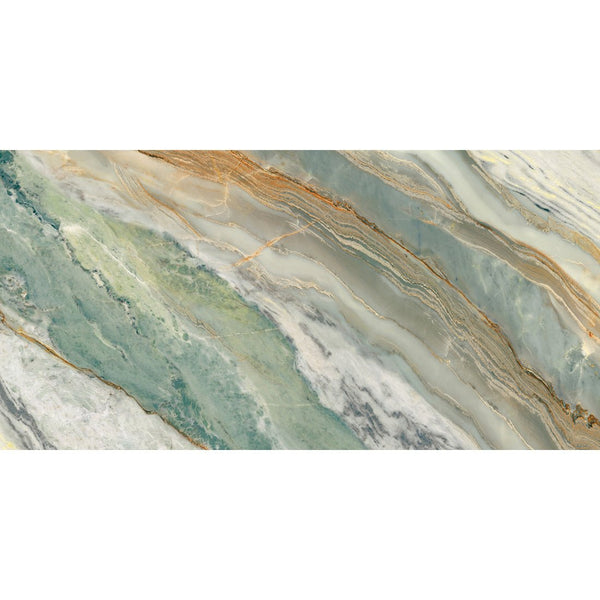 Quartz Jade Crystal Marble Effect Polished Porcelain Wall & Floor Tile 60x120cm