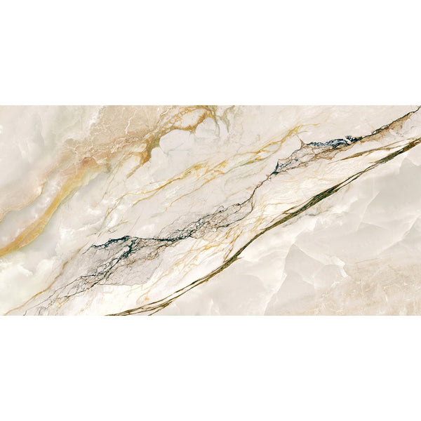 Quartz Marmi Crystal Marble Effect Polished Porcelain Wall & Floor Tile 60x120cm