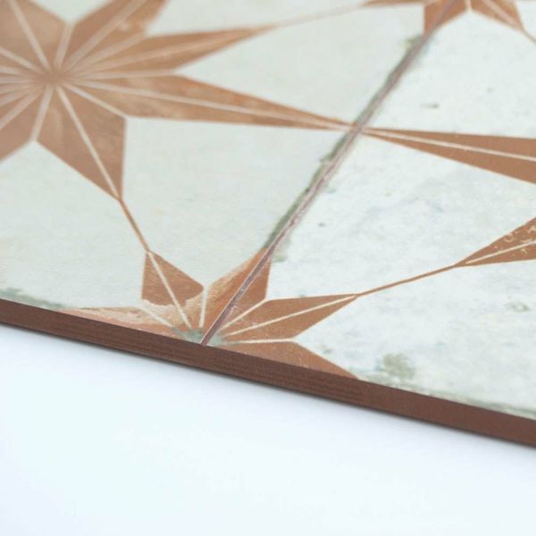 Star Orange Matt 45x45cm Patterned Ceramic Wall & Floor Tiles