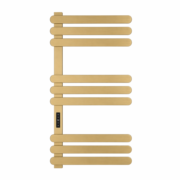 Selvina Brushed Brass Smart Electric Heated Towel Rail – 1100x500mm